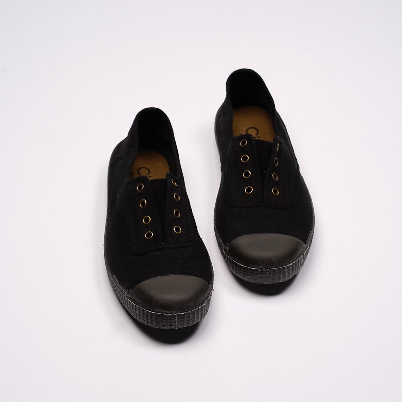 西班牙帆布鞋 CIENTA U70997 01 黑色 黑底 經典布料 大人 - 女休閒鞋/帆布鞋 - 棉．麻 黑色