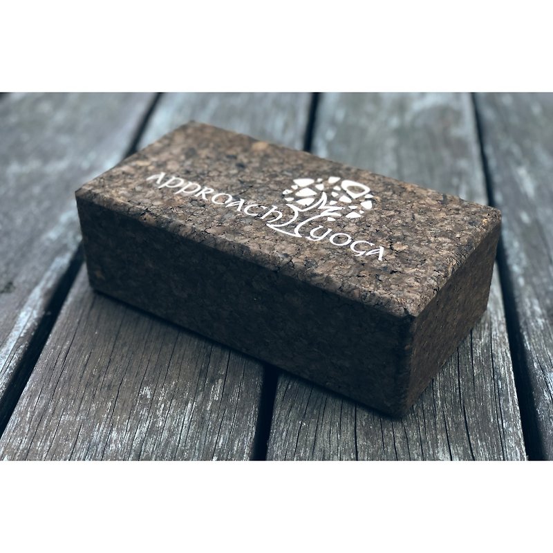 Chocolate Brownie Carbonized Cork Yoga Brick - Fitness Equipment - Cork & Pine Wood Brown