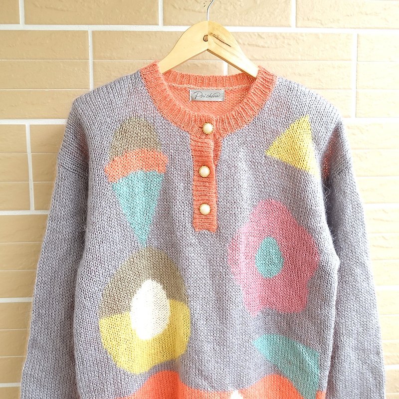 │Slowly│ Girlhood - vintage sweater │ vintage. Vintage. Art. - Women's Sweaters - Polyester Multicolor