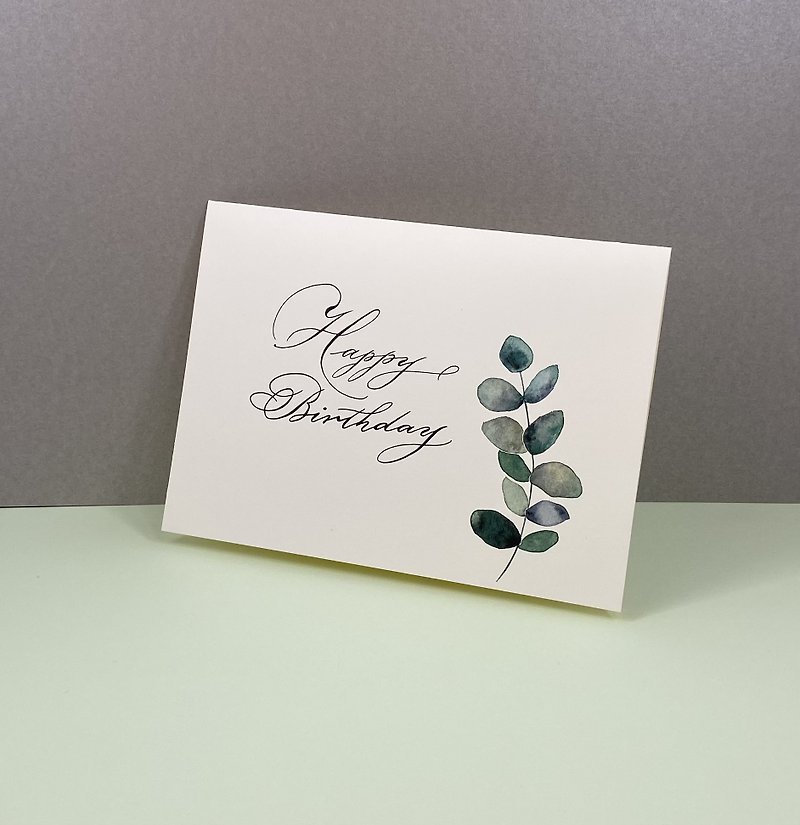 【Birthday Card】Happy Birthday from Eucalyptus Roundleaf - Cards & Postcards - Paper 