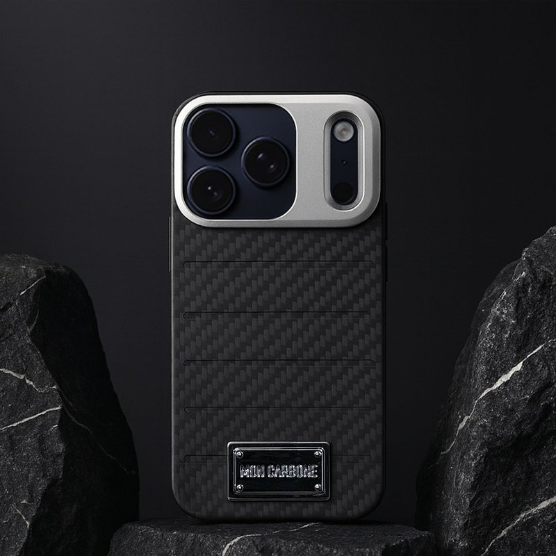 【iPhone 17 系列】Black Diamond 磁吸支架式防彈纖維 - 手機殼/手機套 - 碳纖維 