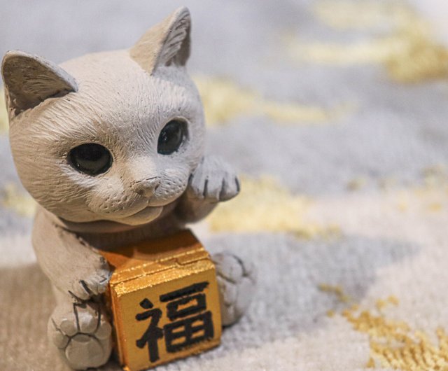 あけぼのMUSE ミニ招き猫置物 - ショップ shumusefeather 置物 - Pinkoi