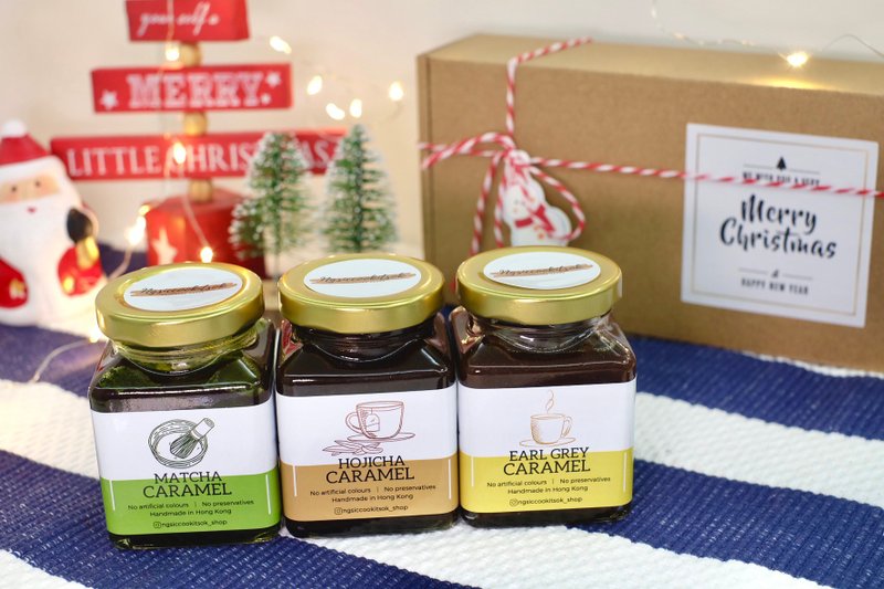 [Christmas Gift Box] Sea Salt Caramel Sauce Strong Tea Combination (120gx3) - แยม/ครีมทาขนมปัง - อาหารสด 