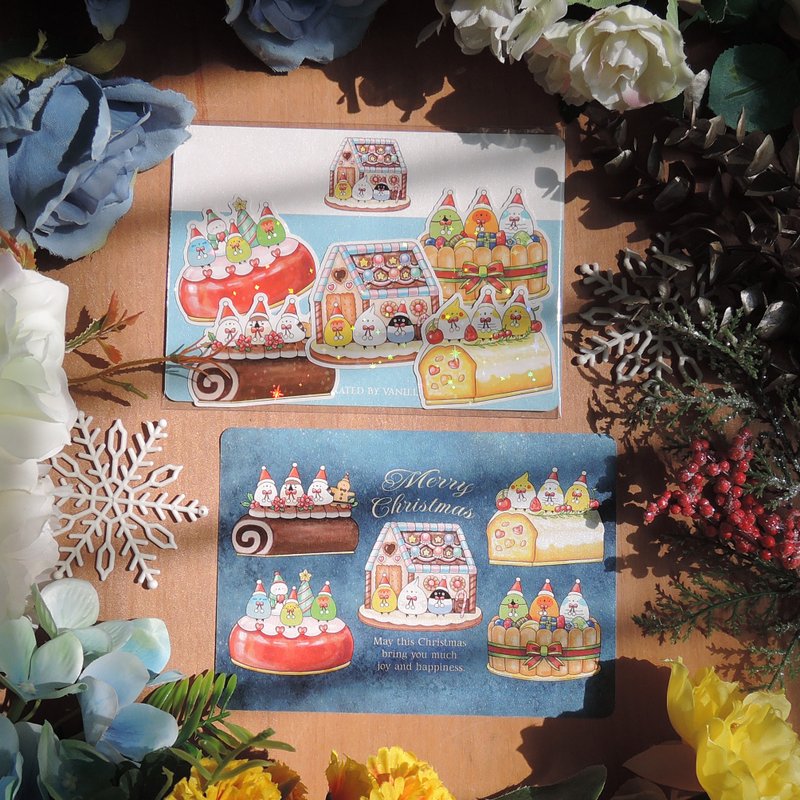 Birdie's Christmas Dessert Shiny Film Sticker Set - สติกเกอร์ - กระดาษ 