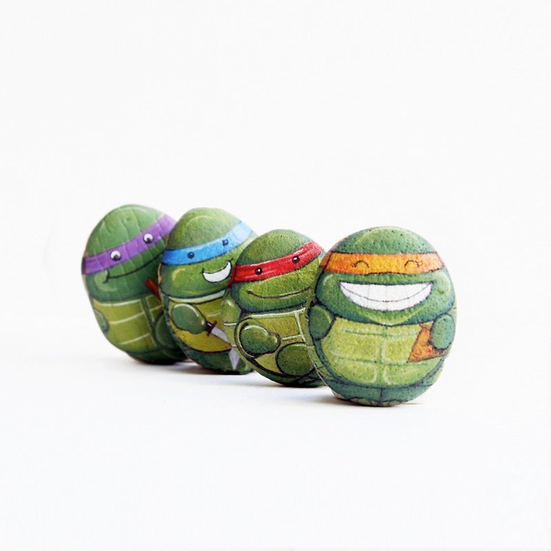Turtle set doll stone painting,unique gift handmade.