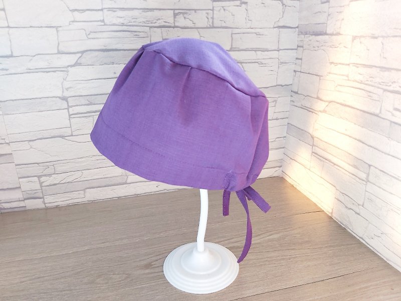 Medical double-layer surgical cap, work cap, baking cap plain lavender purple - หมวก - ผ้าฝ้าย/ผ้าลินิน หลากหลายสี