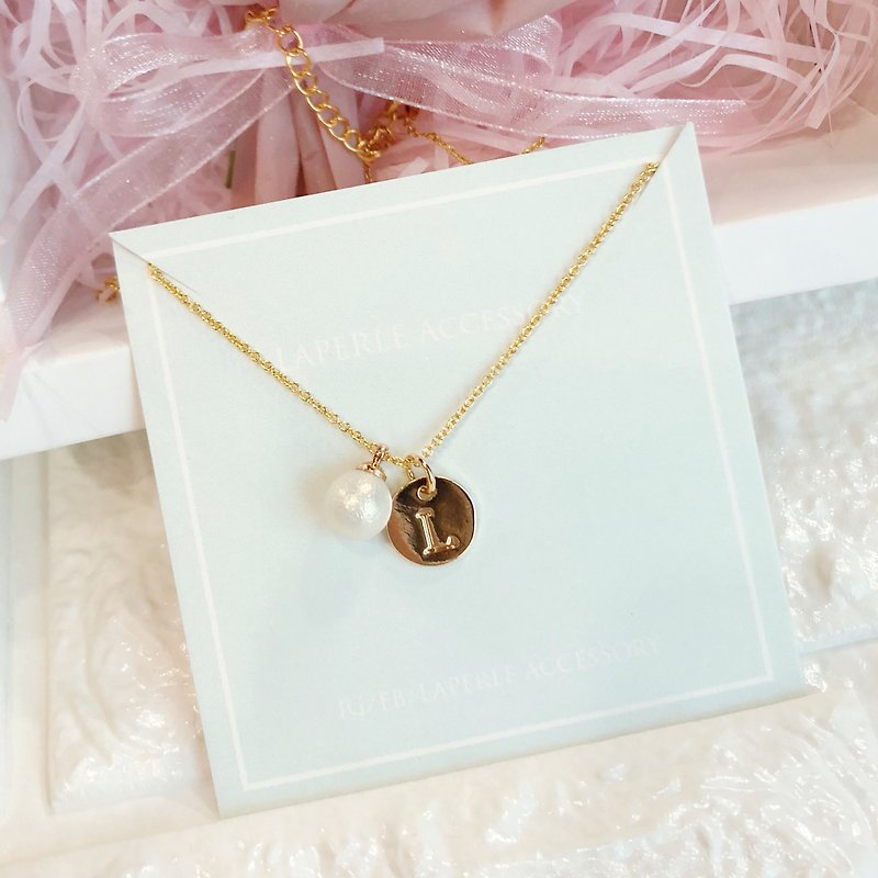 Faux Pearl Personalized Dry Flower Box Necklace  Birthday Bridesmaid - Chokers - Other Metals Gold