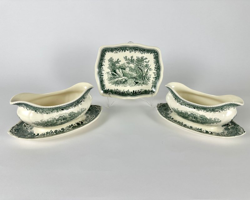 礫石/南狼和餐盤 Villeroy & Boch 裝飾綠色布爾根蘭 - 碗 - 瓷 綠色