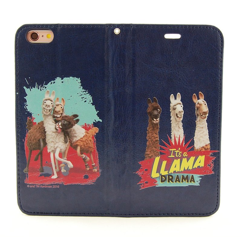 Shaun The Sheep - Magnetic Leather Case (Tibetan) - <Prairie Three Silly> - Phone Cases - Genuine Leather Blue