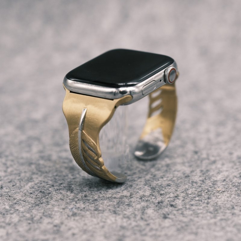 【Christmas Gifts】  SOULITE Apple Watch Bangle Feather Silver Tip - สร้อยข้อมือ - สแตนเลส 