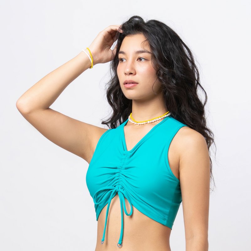 SOLID VIRIDIAN LEGAMI SLEEVELESS TOP - 女泳衣/比基尼 - 其他材質 