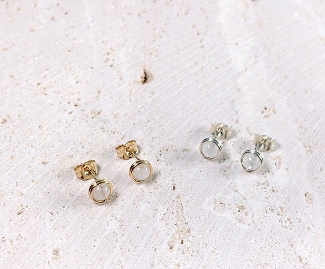 Soli【6月誕生石】ムーンストーンピアス / 14KGF / 925スターリング