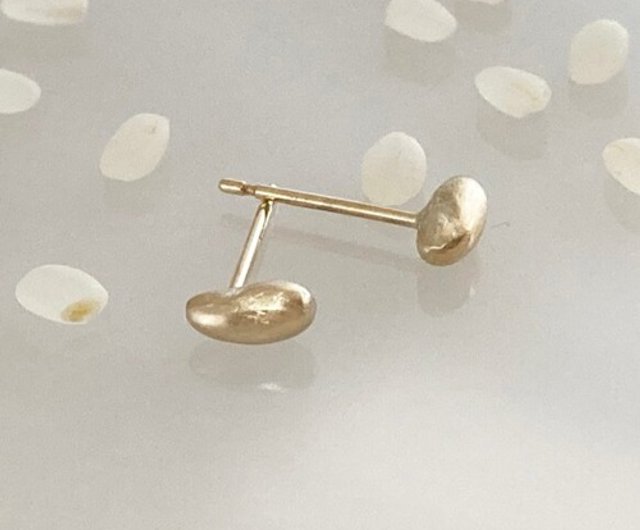 K10 10K rice grain earrings K10 Rice Grain Stud From one ear