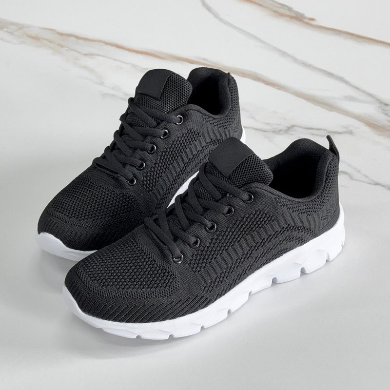 Breathable pure black lightweight casual shoes-black 1AL005 - Women's Running Shoes - Other Materials Black