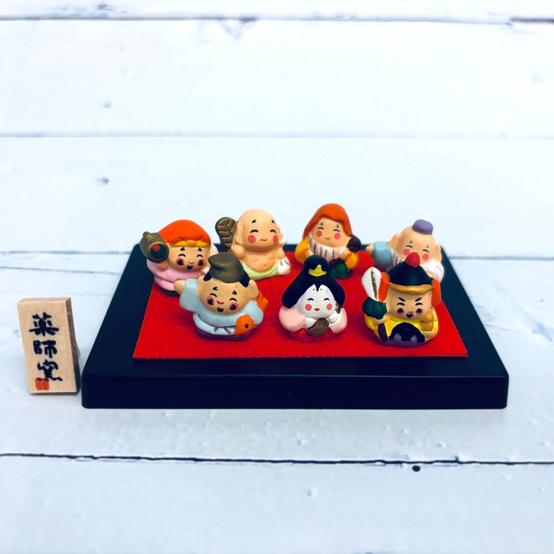 七福神-日本吉祥物 招財 送禮 開運 開店禮 擺飾 - 公仔/玩偶 - 陶 