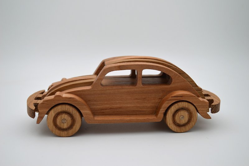 Wooden Volkswagen Beetle, Wooden Toy Car,  V W Beetle Car, Handmade Wood Car, VW - Kids' Toys - Wood Brown