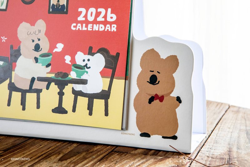 2026年 DINOTAENG 造型桌曆 - 日曆/月曆/年曆 - 紙 多色