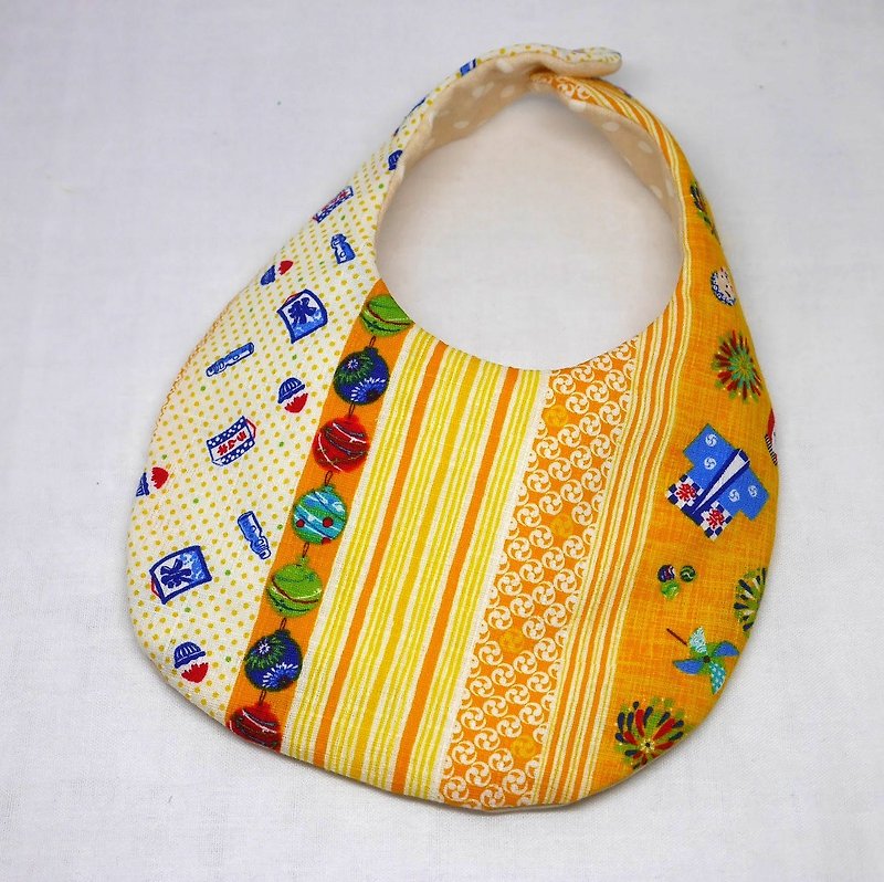 Japanese Handmade Baby Bib - ผ้ากันเปื้อน - ผ้าฝ้าย/ผ้าลินิน สีเหลือง