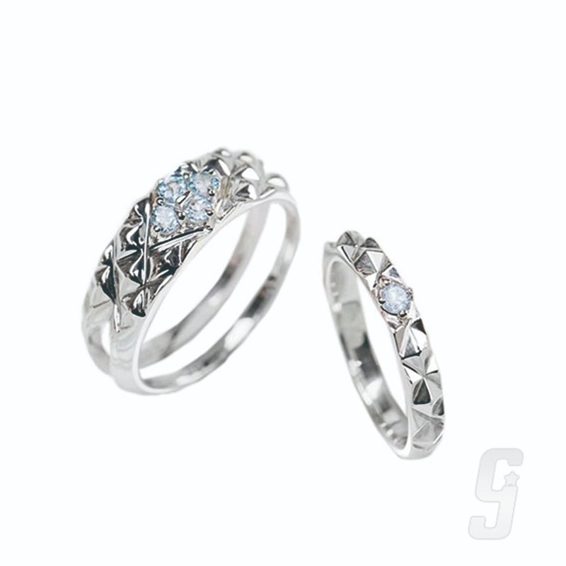 Hidden Love-Condensation Ring - Couples' Rings - Sterling Silver Gray