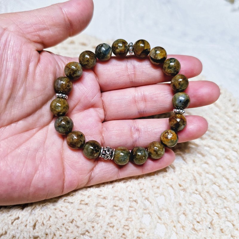 Natural oil painting Stone simple design bracelet - สร้อยข้อมือ - คริสตัล 