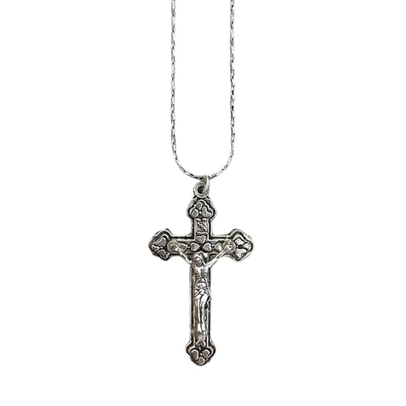 CROSS NECKLACE 007 - สร้อยคอ - เงิน สีเงิน