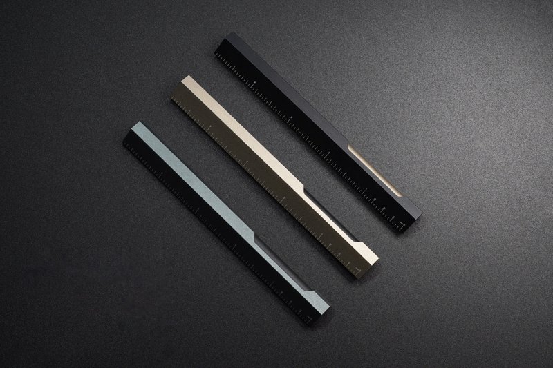 TP Polygon Pen Ruler | A writing instrument that combines a ball pen and a ruler - Other - Other Metals Black