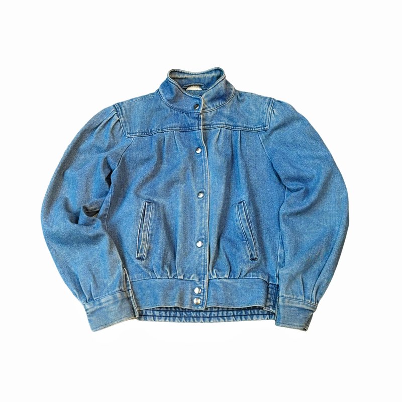 European vintage denim jacket - Women's Casual & Functional Jackets - Cotton & Hemp Blue