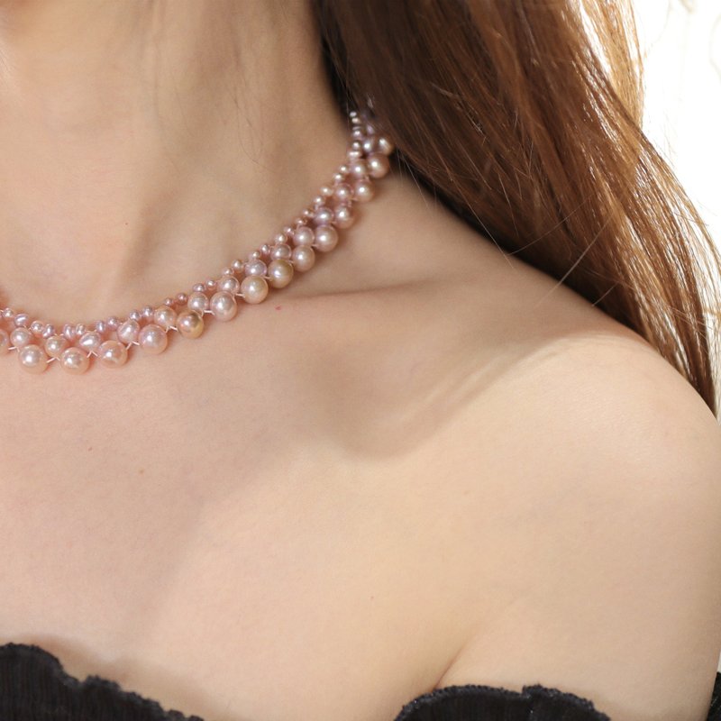 [Ice Bowl Lotus Root] Freshwater Pearl Necklace | Summer Cool Pearl - สร้อยคอ - ไข่มุก 