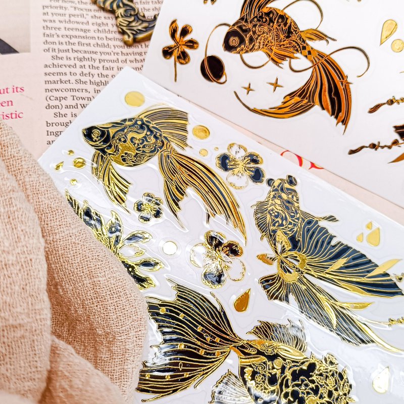 518 小金魚 small goldfish / 轉印貼纸Transfer Stickers - 貼紙 - 其他材質 多色