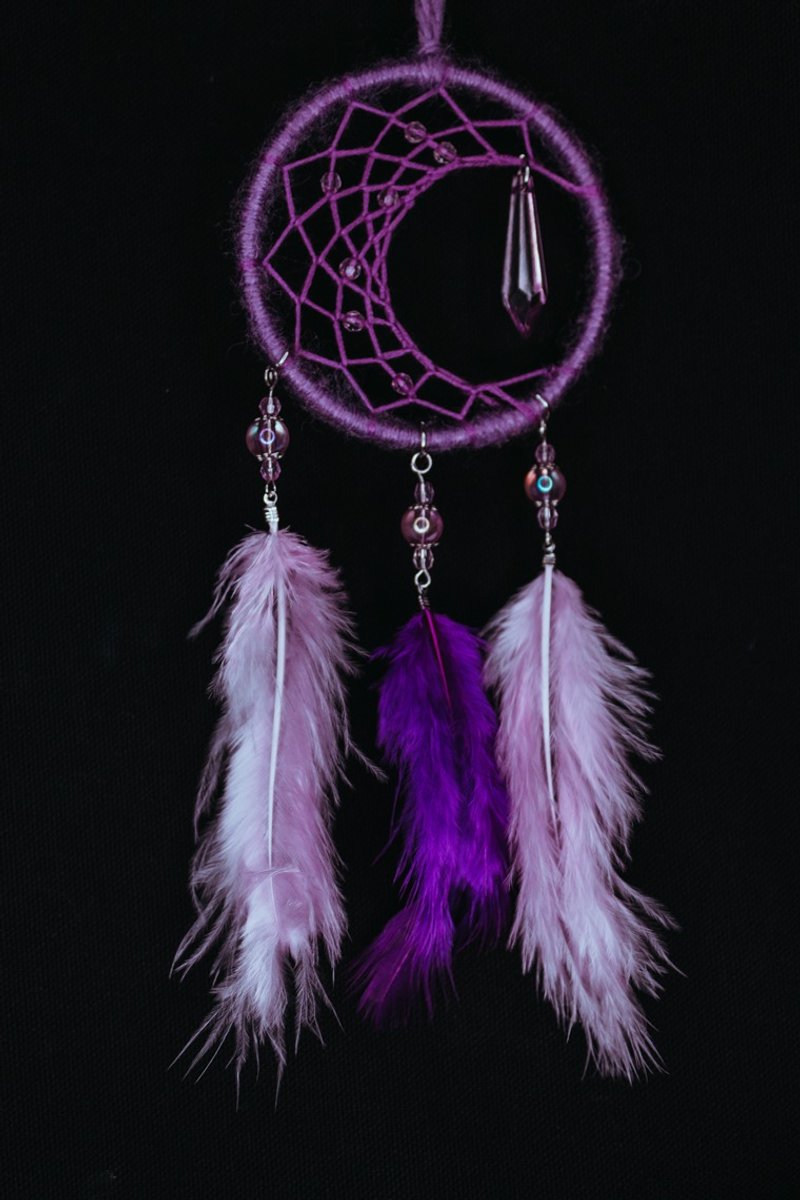 純手工捕夢網 Handmade Dreamcatcher－【月亮－葡萄】 - 擺飾/家飾品 - 其他材質 紫色
