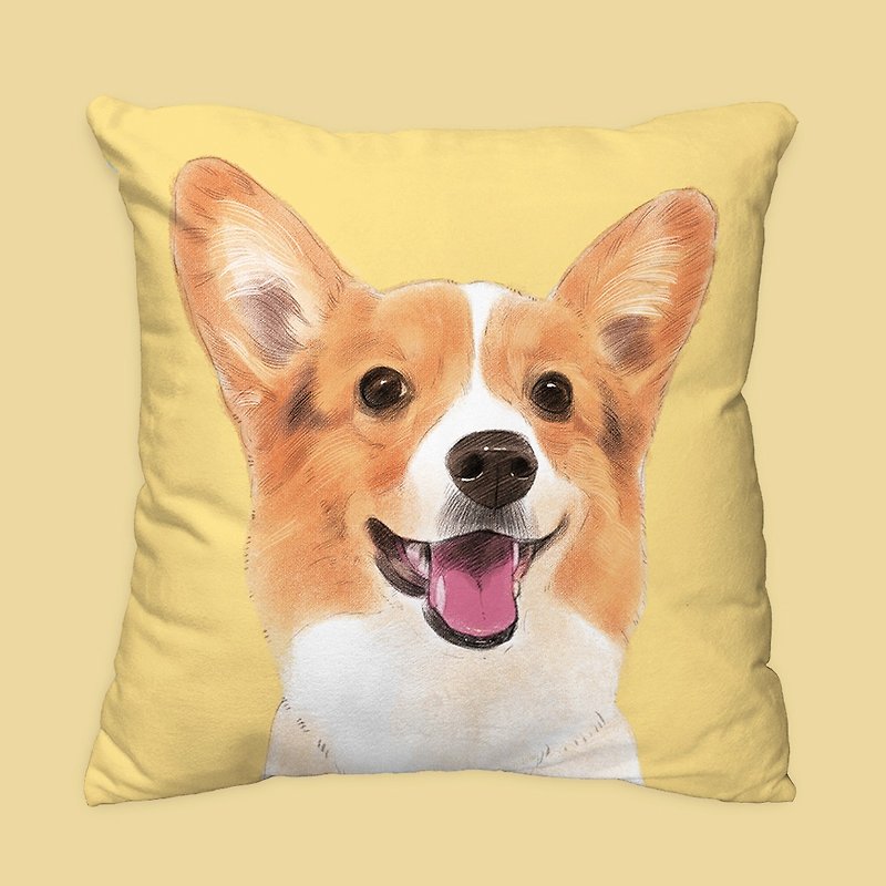 Cotton & Hemp Pillows & Cushions Yellow - [I will always love you] Classic Corgi Dog Animal Pillow/Pillow/Cushion