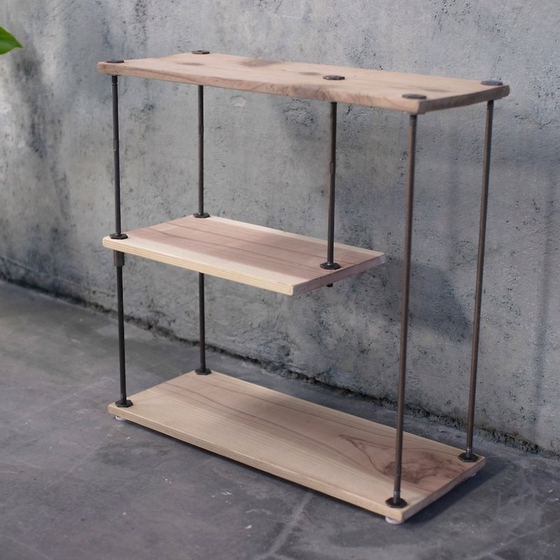 wood iron shelf 450*450*180 Sand Color - Other Furniture - Wood Khaki