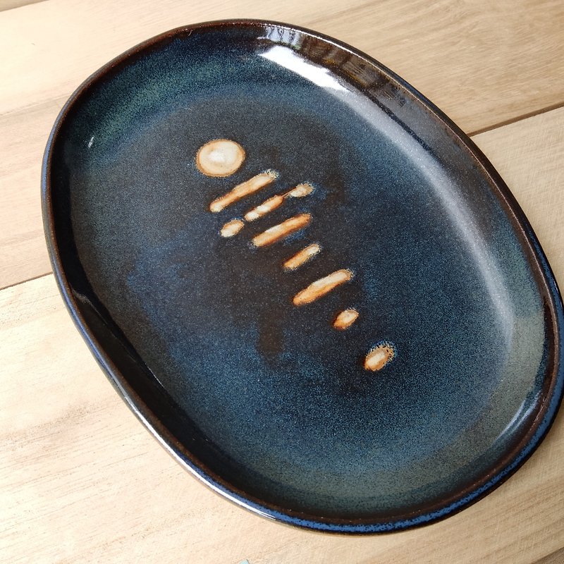 Pottery Man - Moonlight Sea Shallow Plate - Bowls - Pottery 