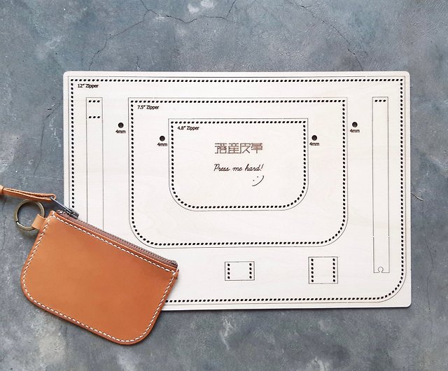  Wallet Acrylic Template Clear Acrylic Template Set Zipper Wallet  Handbag Making Stencil Leather Craft Tool