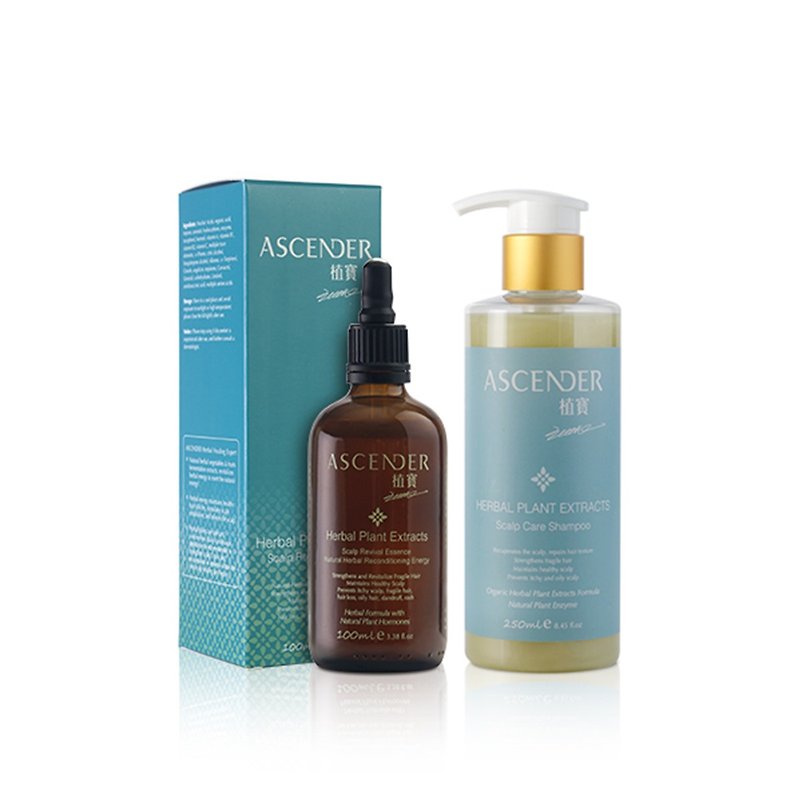 [Clean pores and active scalp] Shampoo 250ml, reversal essence 100ml - ครีมนวด - พืช/ดอกไม้ สีเขียว