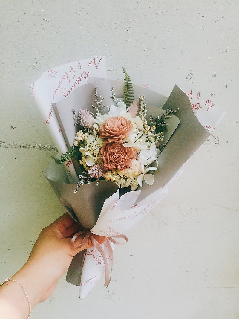 No Withering Bouquet Dry Flowers No Withering Sola Flowers Graduation Bouquet Graduation Gift - Dried Flowers & Bouquets - Plants & Flowers Pink