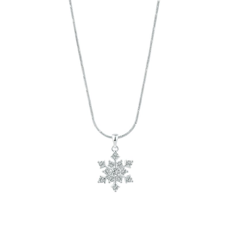 【Gift box】Snow Sterling Silver Pendant &amp; Necklace