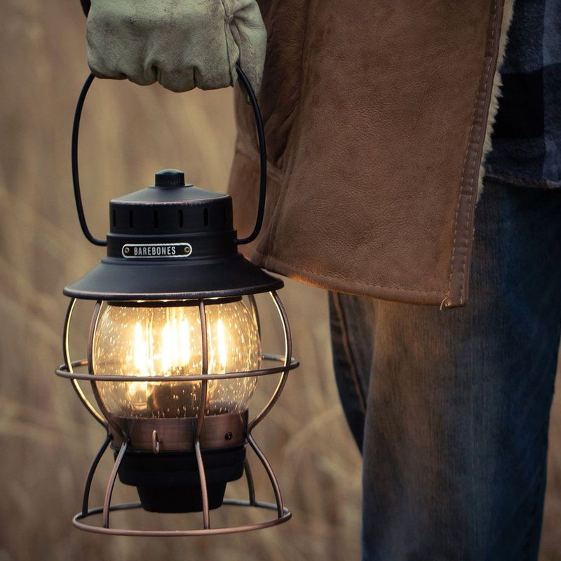 Barebones Portable Railway Retro Camp Lamp LIV-280 / Fog Black - Camping Gear & Picnic Sets - Other Metals Black