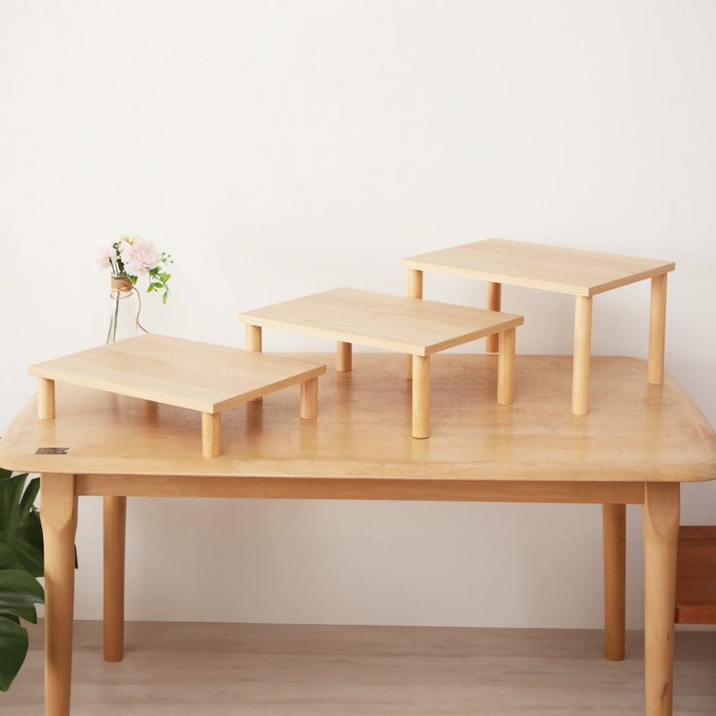 MIT日系木質增高架/電話架/寵物碗架(40x30cm) - 其他家具 - 木頭 卡其色