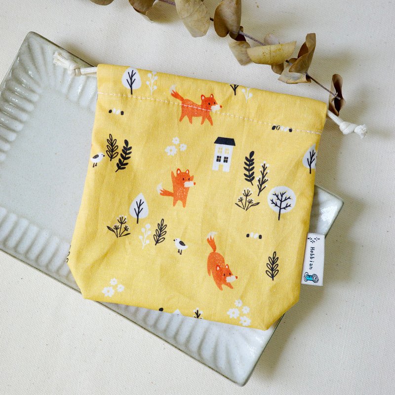 Autumn Park - Drawstring Bag | Haibo Handmade - Drawstring Bags - Cotton & Hemp 