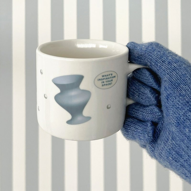 blue objets mug - Mugs - Porcelain Multicolor