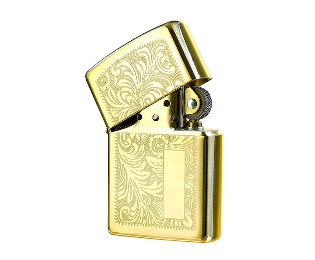 Genuine Zippo Lighter Personalized, Venetian High Polish Brass Zippo  Engraved, Original Zippo Guaranteed 