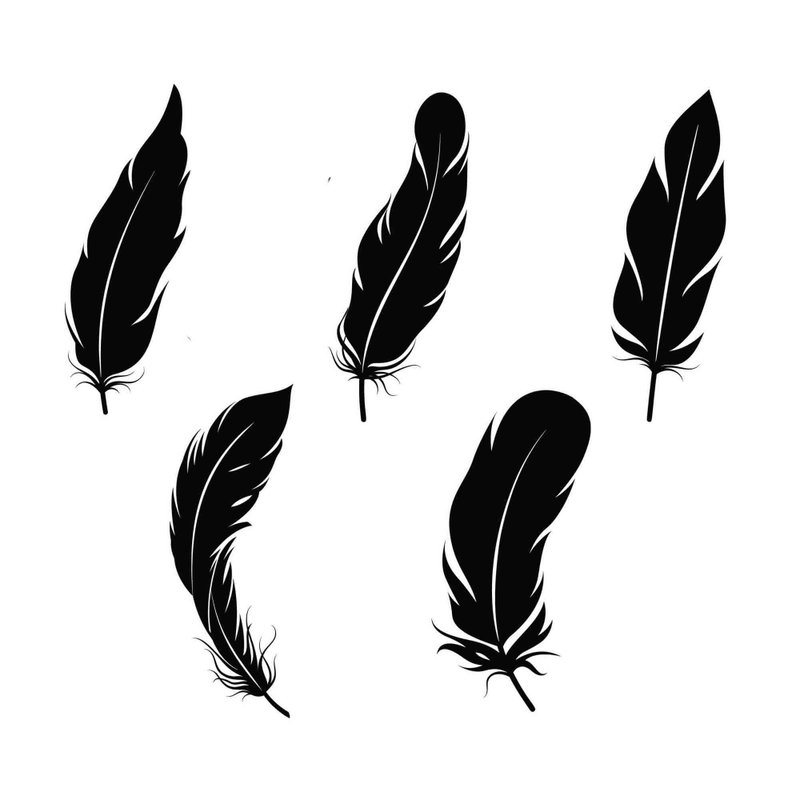 Feather svg, feather template, feather pdf, feather png, feather laser cut, SVG - 圖文模板設計 - 其他材質 