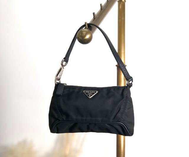 日本直送 名牌中古包 】PRADA プラダ ハンドバッグ ブラック