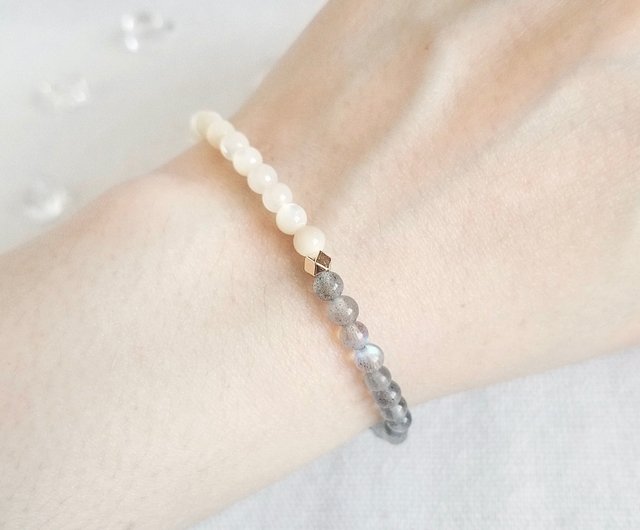 ラブラドライト 3 ウェイ クリスタル ブレスレット | バランス 感情