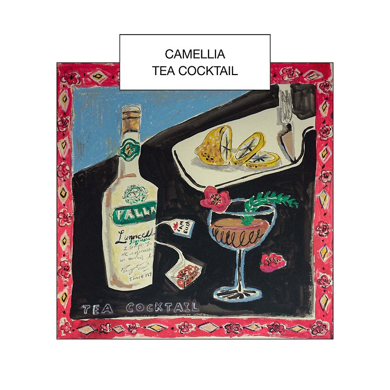 Camellia Tea Cocktail (Poster&Card) - ポスター・絵 - 紙 レッド