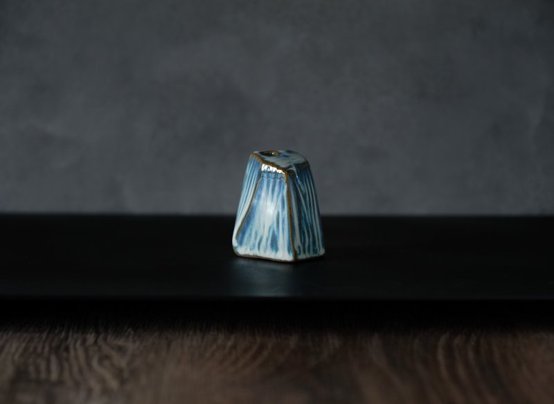 海松_面取_茶席小花器 - 花瓶/花器 - 瓷 白色