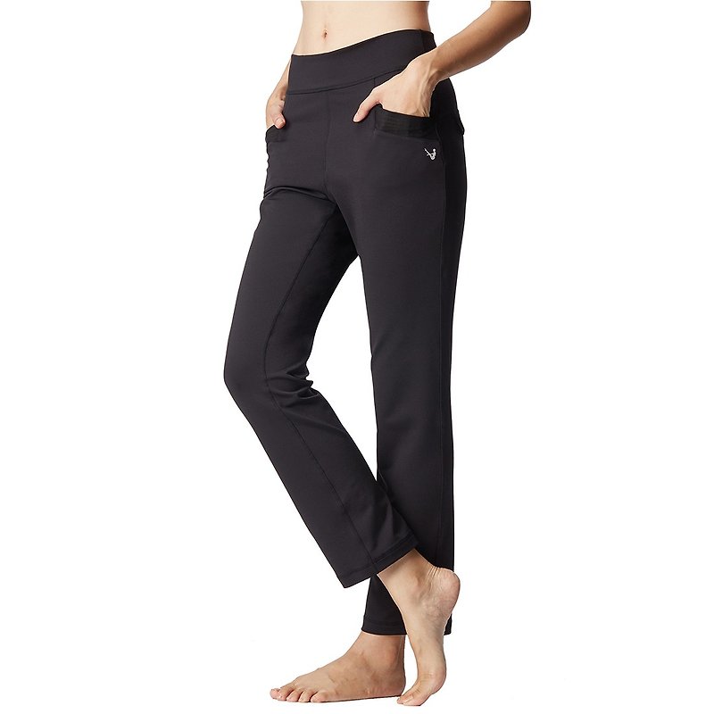 [MACACA] Beauty-shaped thin belly pocket life trousers - ATG7681 Black - Women's Yoga Apparel - Nylon Black
