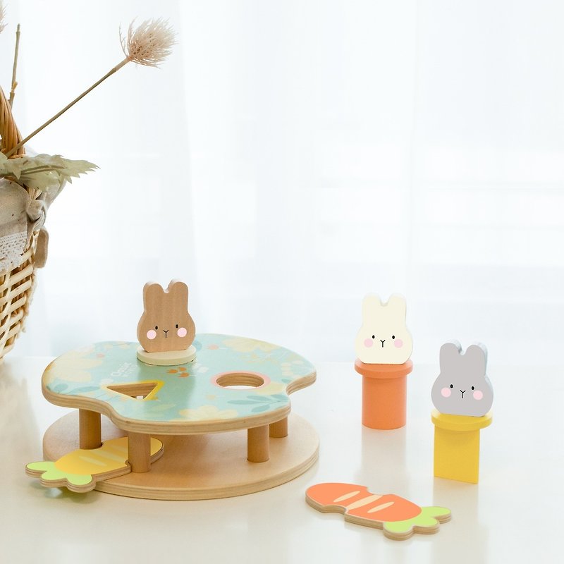 Bunny Paradise [Hand-eye coordination and shape matching_Suitable for 12 months and above] - Kids' Toys - Wood Multicolor