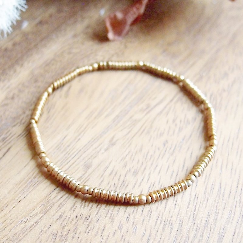 ♦ ViiArt ♦ fixed fan V ♦ Bronze bracelet - Bracelets - Other Metals Gold